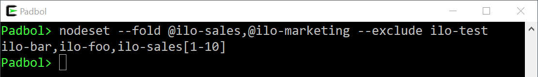 nodeset exclude example nodeset exclude example