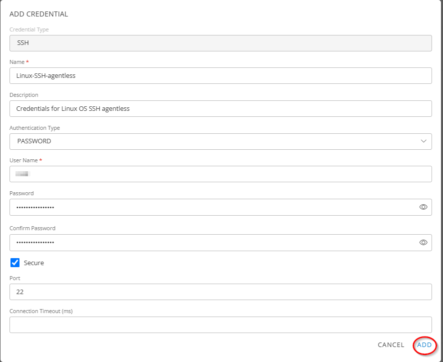 SSH Credential