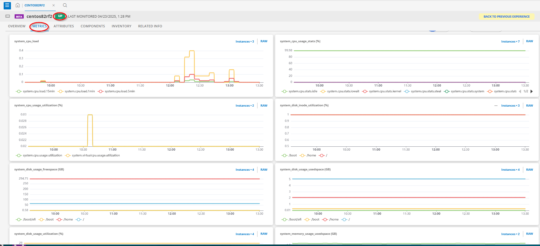 Check status and metrics of the SSH agentless device