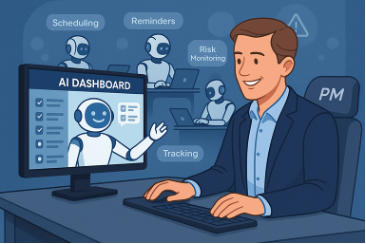 Futuristic AI dashboard