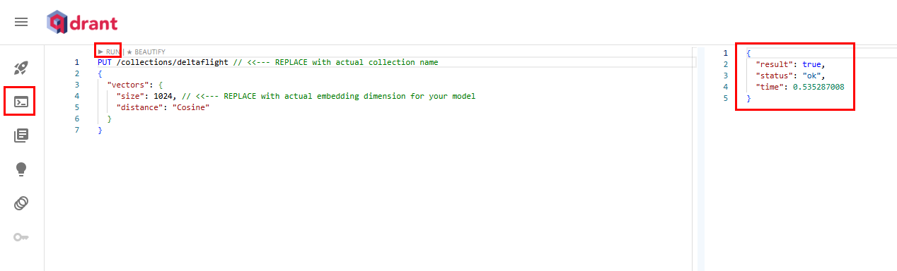 Qdrant create Collection