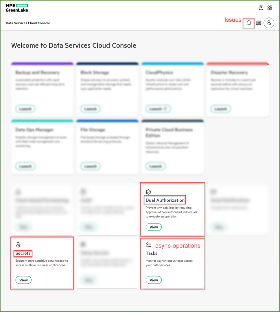 Figure 3 Some of the resources that are managed by Data Services API.