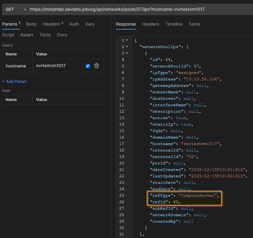 RefType and refId link created