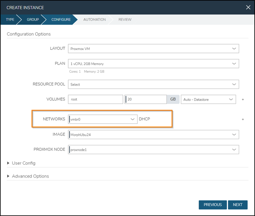 Provision VM to Network