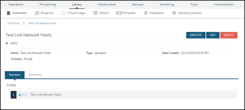 View Workflow details
