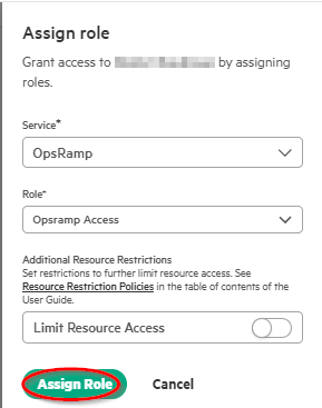 Assign OpsRamp Access role