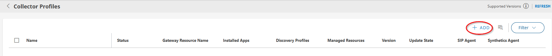 Add the gateway collector profile