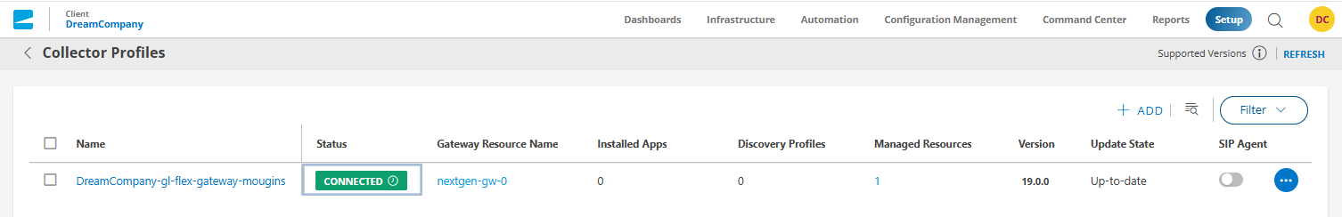 Gateway is connected