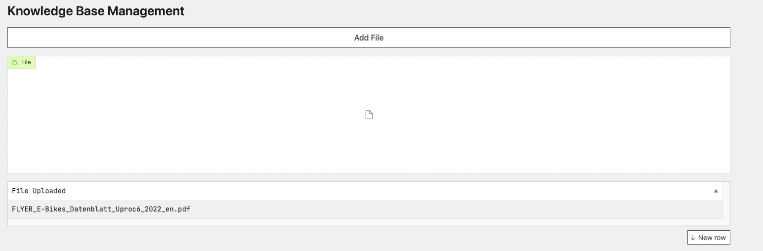 Adding a PDF in the knowledge base