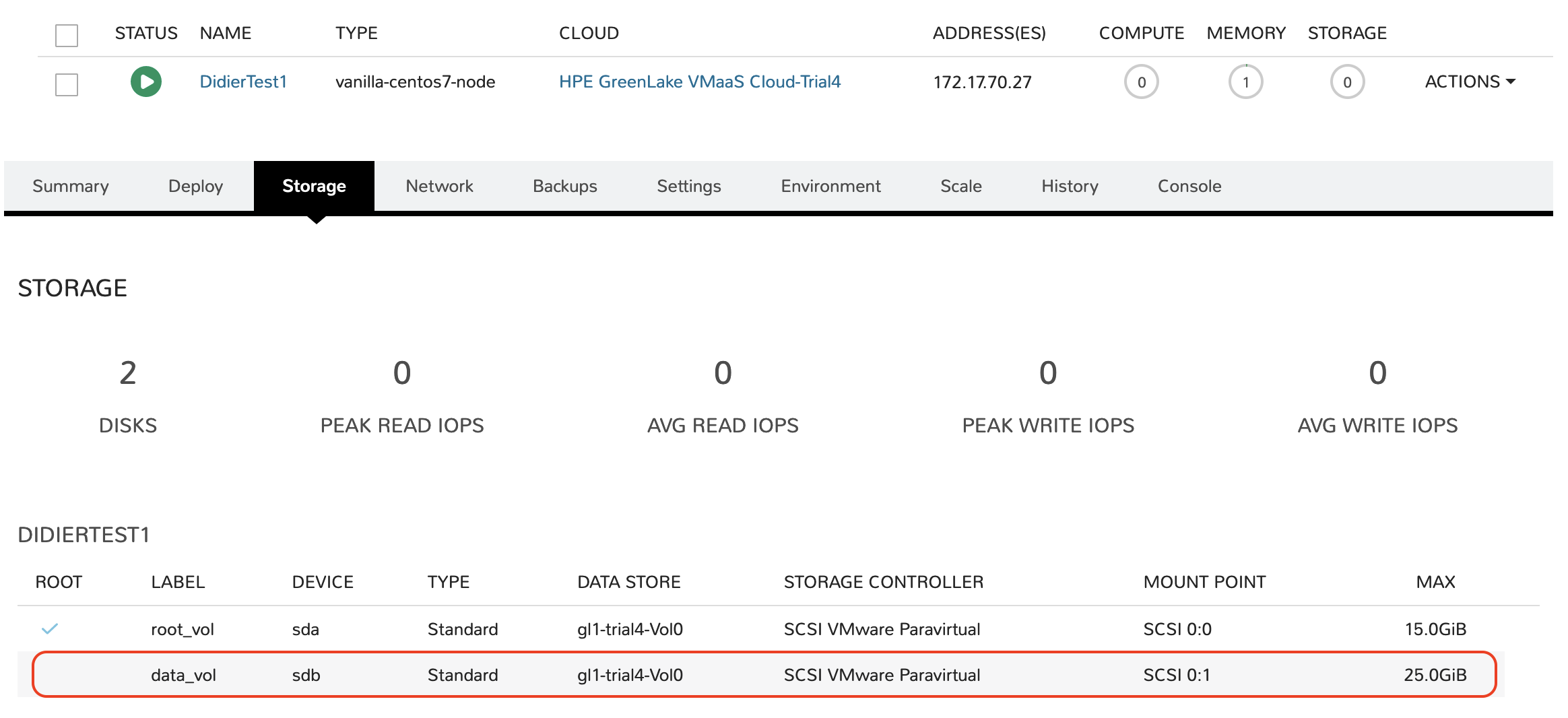 VM with two disks